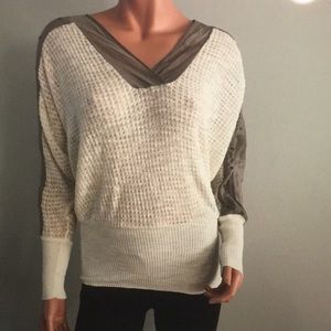 Free People Dolman Knit Grommet Sweater XS